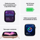 Apple Watch Series 11 GPS, Caixa em alumínio rosa‑dourado de 42 mm com Bracelete desportiva rosa leve - M/G