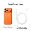 iPhone 17 Pro Max Apple, Câmera Tripla Fusion de 48MP, Tela 6.9" Super Retina XDR